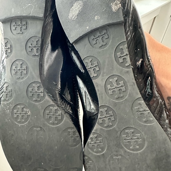 Tory Burch❤️ Flats Black Patent Leather-With Dust Bag - Picture 6 of 12